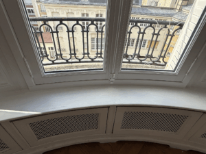 Fenêtre cintrée en plan - Bombée