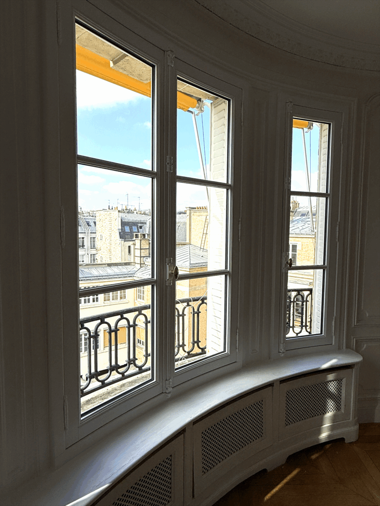 Fenêtre cintrée en plan - Bombée