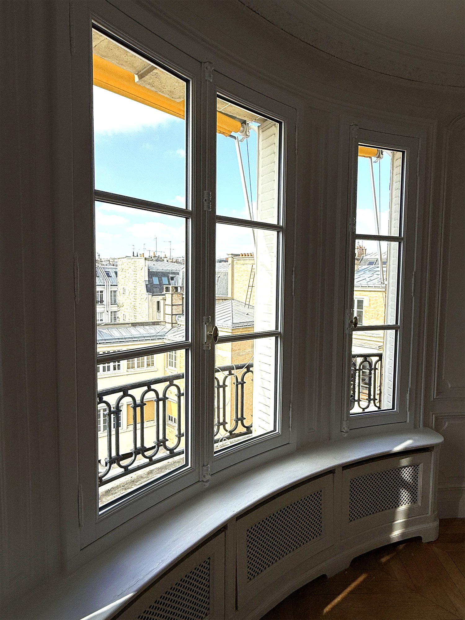 Fenêtre cintrée en plan - Bombée