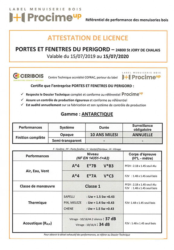 Licence CERIBOIS Antarctique